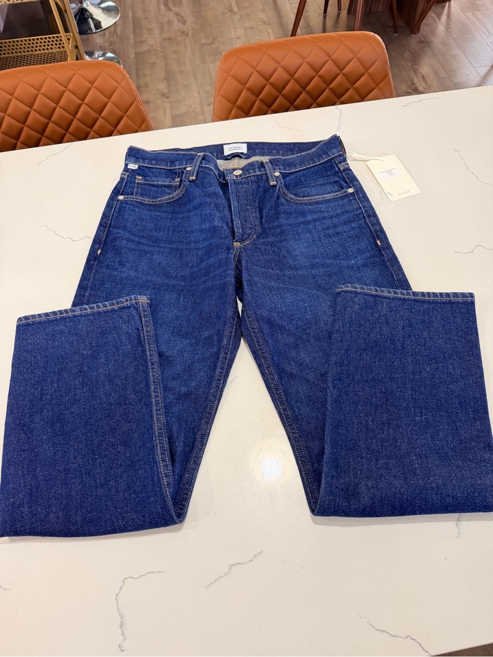 Citizens Of Humanity Vintage Straight Leg Jeans - Indigo Blue Size 27